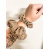 Pointelle scrunchie TAUPE
