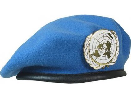 Baret modrý Unprofor s odznakem OSN originál