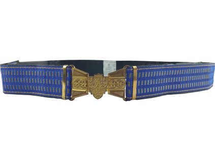 Opasek modrý Hradní stráže (HS) originál (Délka 121-130 cm (znak HS ČR))