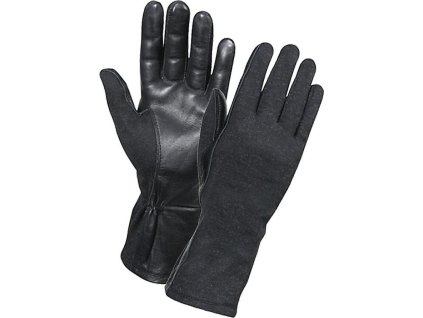 Rukavice kožené pilotní Nomex® Mil-tec® černé (Vyberte velikost 10 (L))