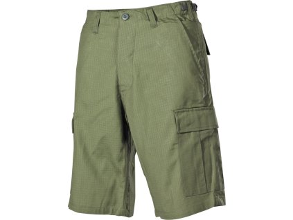 Bermudy bavlněné zelené US BDU RipStop OD Green MFH® 01512B (Vyberte velikost S)