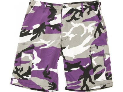 Bermudy BDU fialové maskování Lila Camo MMB (Vyberte velikost S)