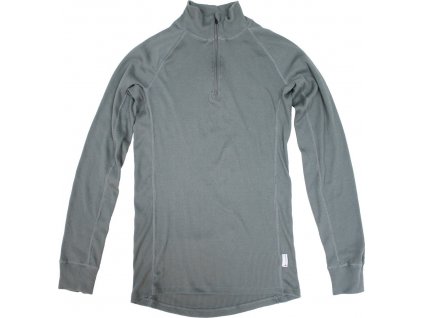Triko na zip termo THERMOWAVE Holandsko šedé foliage dlouhý rukáv použité (Velikost XL)