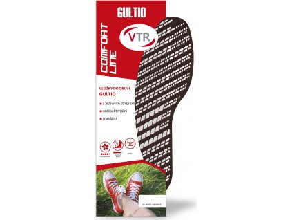 Vojenské vložky (stélky do bot) s aktivním stříbrem antibakteriální hygienické masážní hnědé (Velikost 46)