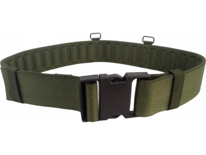 Opasek popruhový PLCE Webbing Waist Belt OD IRR Velká Británie originál použitý (Velikost Small (100cm))