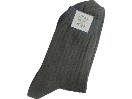 Ponožky Army Militare oliv žebrované (Velikost 26-27(39-41))