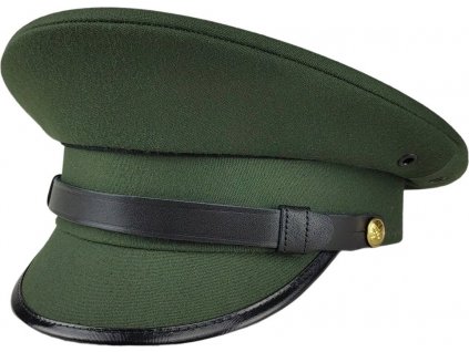 Čepice 97 večerní zelená se zlatovými knoflíky brigadýrka AČR originál (Velikost 55)
