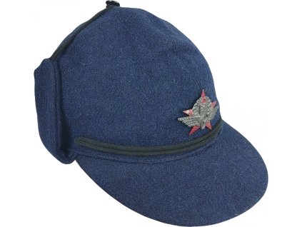 Čepice nádražácká zimní ČSD retro tmavě modrá (Velikost 53 bez odznaku)