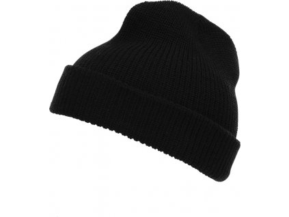 Kulich pletená zimní čepice 100% vlna hrubý úplet černý Fostex® Watchcap Wool Black
