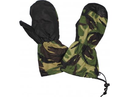 Rukavice vnitřní palčáky zimní nepromokavé kožené ECW DPM Velká Británie originál (Velikost Small)