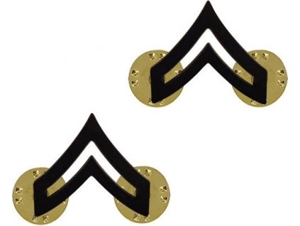 Odznak hodnost US Corporal černý