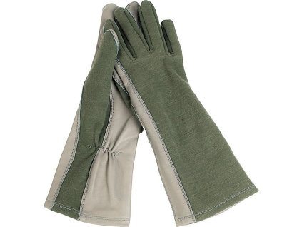Rukavice kožené pilotní Nomex® Mil-tec® Oliv (Velikost 10 (L))