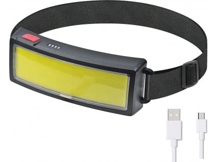 Svítilna čelovka LED COB 300lm nabíjecí USB