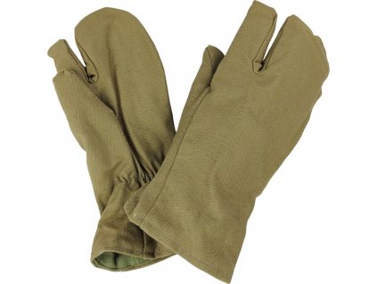 Rukavice zimní tříprsté vz.63 ČSLA khaki originál (Vyberte velikost 1 (17-20cm))