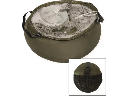 Skládací nádoba / kompaktní mycí miska na vodu 10l Mil-Tec® Oliv