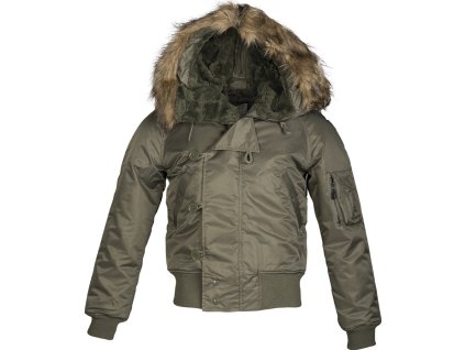 Bunda N2B Aljaška Olive Drab Basic Flight Jacket zelená Mil-Tec® (Vyberte velikost M Teesar USA)