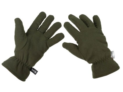 Rukavice fleece zateplené 3M™ Thinsulate™ zelené MFH® 15403B (Velikost S)