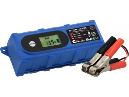 Nabíječka mikroprocesor 4Amp 6/12V PB/GEL LCD display Compass