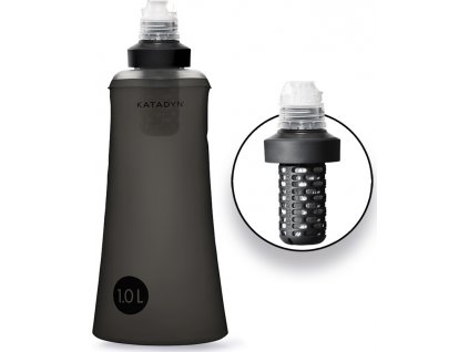 Láhev filtrační 1L BeFree™ Water Filtration System™ Katadyn® Black Edition