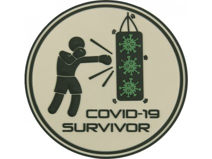 Nášivka COVID-19 SURVIVOR 3D PVC Velcro