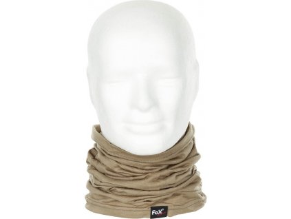 Nákrčník lehký multifunkční šátek Merino Lite 100% vlna FoX® Outdoor Coyote Tan
