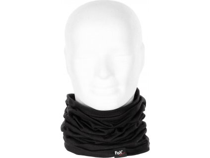 Nákrčník lehký multifunkční šátek Merino Lite 100% vlna FoX® Outdoor Black