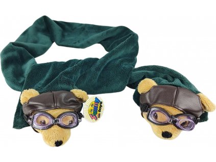 Šála dětská fleece medvěd letec Aviator Teddy Sunny Toys