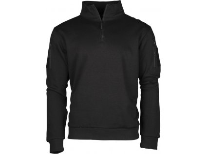 Mikina taktická se zipem Mil-Tec® Black (Velikost S)