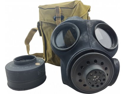 Plynová maska britská Velká Británie (Dánsko) M45 (3.Model) originál WWII (Velikost Medium)