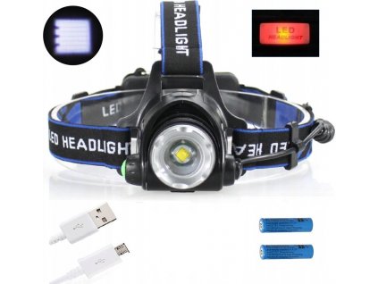 Svítilna čelovka XA121 nabíjecí USB 800 lm ZOOM