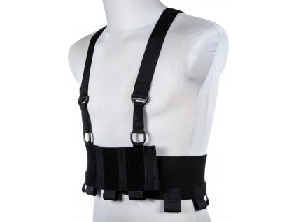 Taktický hrudní nosič s nízkou viditelností černý Low-Vis Chest Rig Black GFC Tactical™