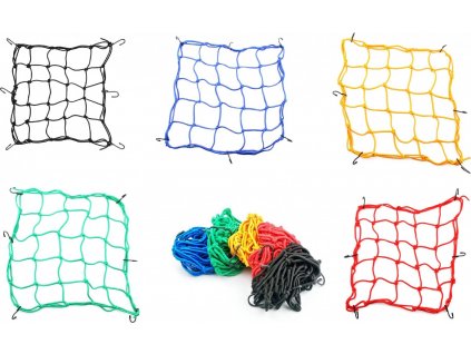 Elastická Cargo Net síť na zavazadla 30x30cm Barbaric (Barva oranžová)