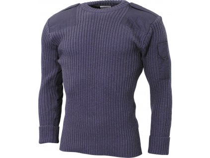 Svetr vlněný COMMANDO Velká Británie RAF AirForce Blue-Grey šedomodrý (Velikost 88 (XS) použitý)