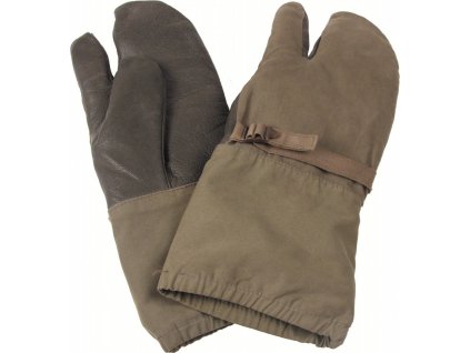 Zimní rukavice tříprsté palčáky s vložkou zelené BW Bundeswehr original použité