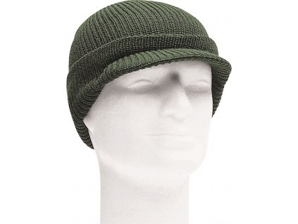 Kulich vlněný s kšiltem zelený US Wool Jeep Cap Olive Drab Mil-Tec® 12141001