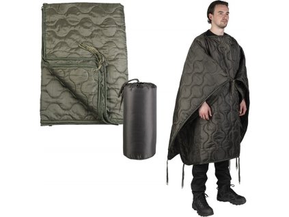 Vložka do ponča zelená termo deka se zipem YKK® OD Poncho Liner Multifunction Mil-Tec® 14424501