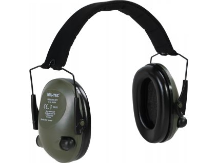 Sluchátka aktivní elektronické chrániče sluchu zelené Olive Drab Active Ear Protection Mil-Tec® 16243001