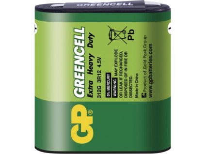 Baterie zinková GP Greencell (4,5V) 3R12 (plochá)