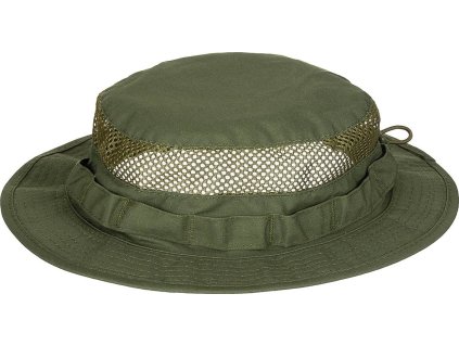 Klobouk síťovaný zelený Jungle Bush Hat Mesh Boonie OD Green RipStop MFH® 10720B (Velikost S/M (55-59 cm))