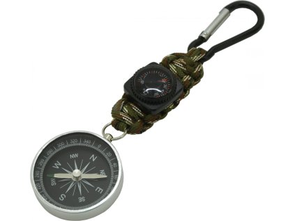 Přívěšek OUTDOOR Paracord s teploměrem a kompasem Cattara®