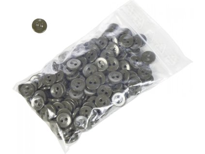 Knoflík BW plastový 13mm olivový Oliv RAL 7013 Bundeswehr originál (Varianta balení 10 ks)