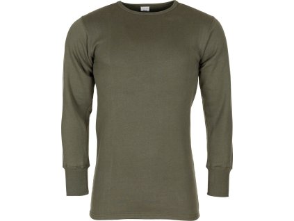 Triko zimní dlouhý rukáv oliv Francie originál použité (Velikost 104)