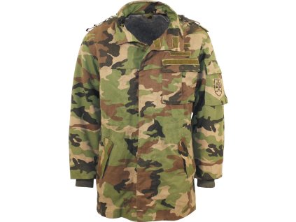 Polní bunda s vložkou kabát kongo M97 Woodland Slovensko originál použitá (Vyberte velikost 164/94 (1-47) s vložkou použitý)
