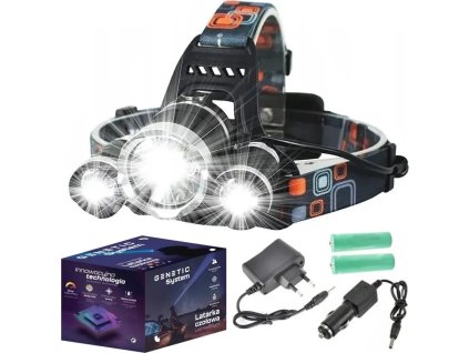 Svítilna čelovka Trio 3x Cree T6 s nabíječkou 2100 lm