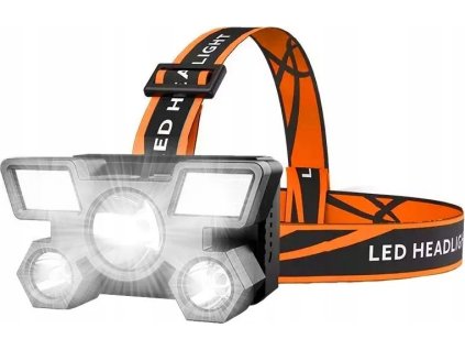 Svítilna čelovka Genetic 9x XPE T6 CREE LED 2412 USB nabíjecí