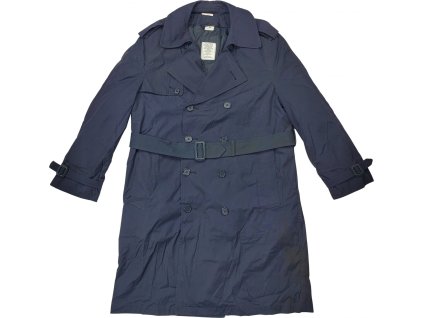Trenčkot dvouřadý nepromokavý plášť s vložkou modrý Coat All Weather USAF originál (Velikost 40S pánský s hladkou vložkou)