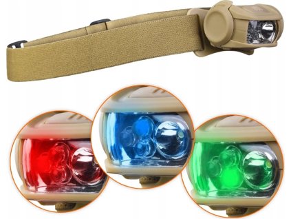 Čelovka svítilna 4LED Mil-Tec® coyote
