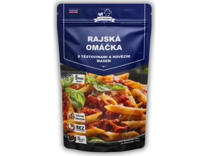Rajská omáčka s těstovinami a hovězím masem FDC mrazem sušené Lyo