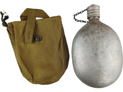 Polní láhev sovětská 750ml s obalem šedá r.1953 SSSR Rusko originál
