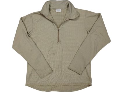Triko na zip US ECWCS GEN III Level 2 Sand (Velikost Medium-Regular použité)